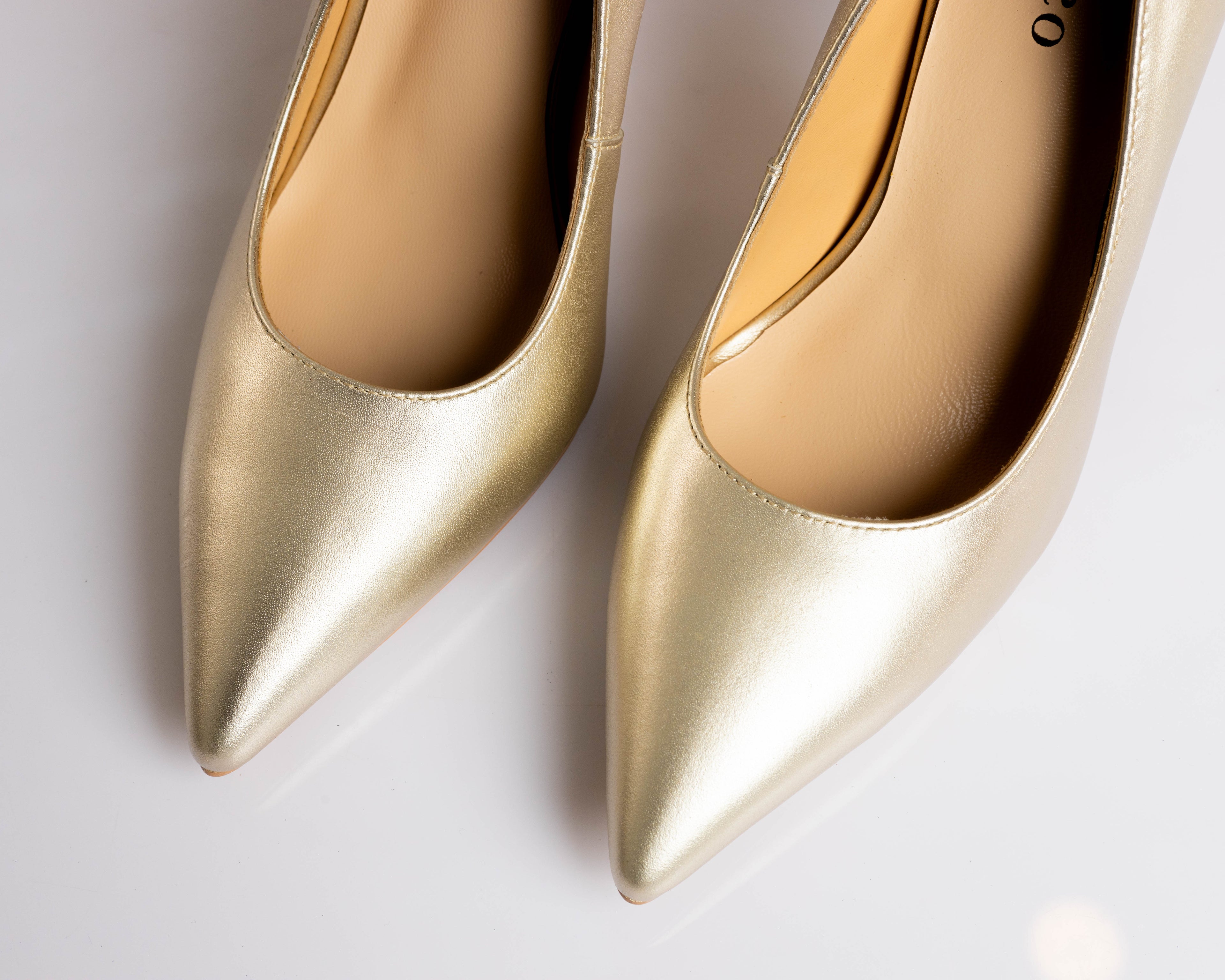 Capri - Golden High Heel Pumps